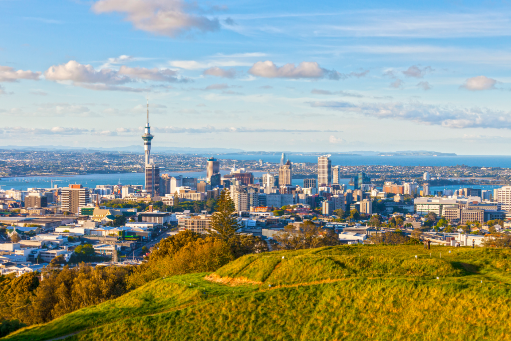 auckland skyline from mt eden