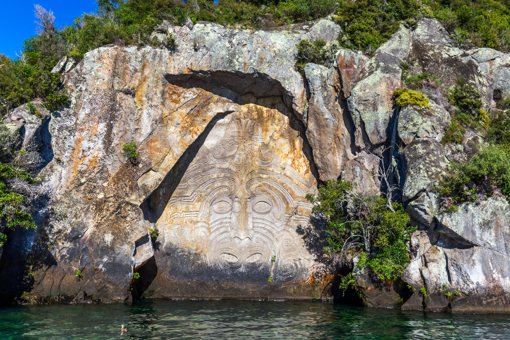 Mine Bay Maori Rock Carvings